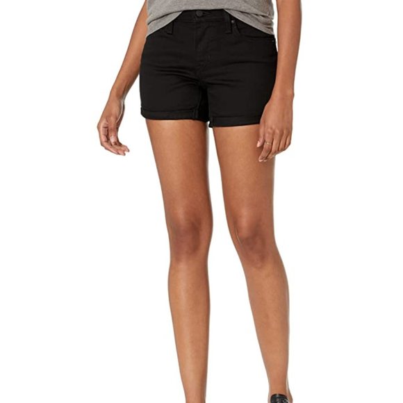 Levi S Original Red Tab Mid-Length Jean Shorts Size 8 Waist 29 Black NWT